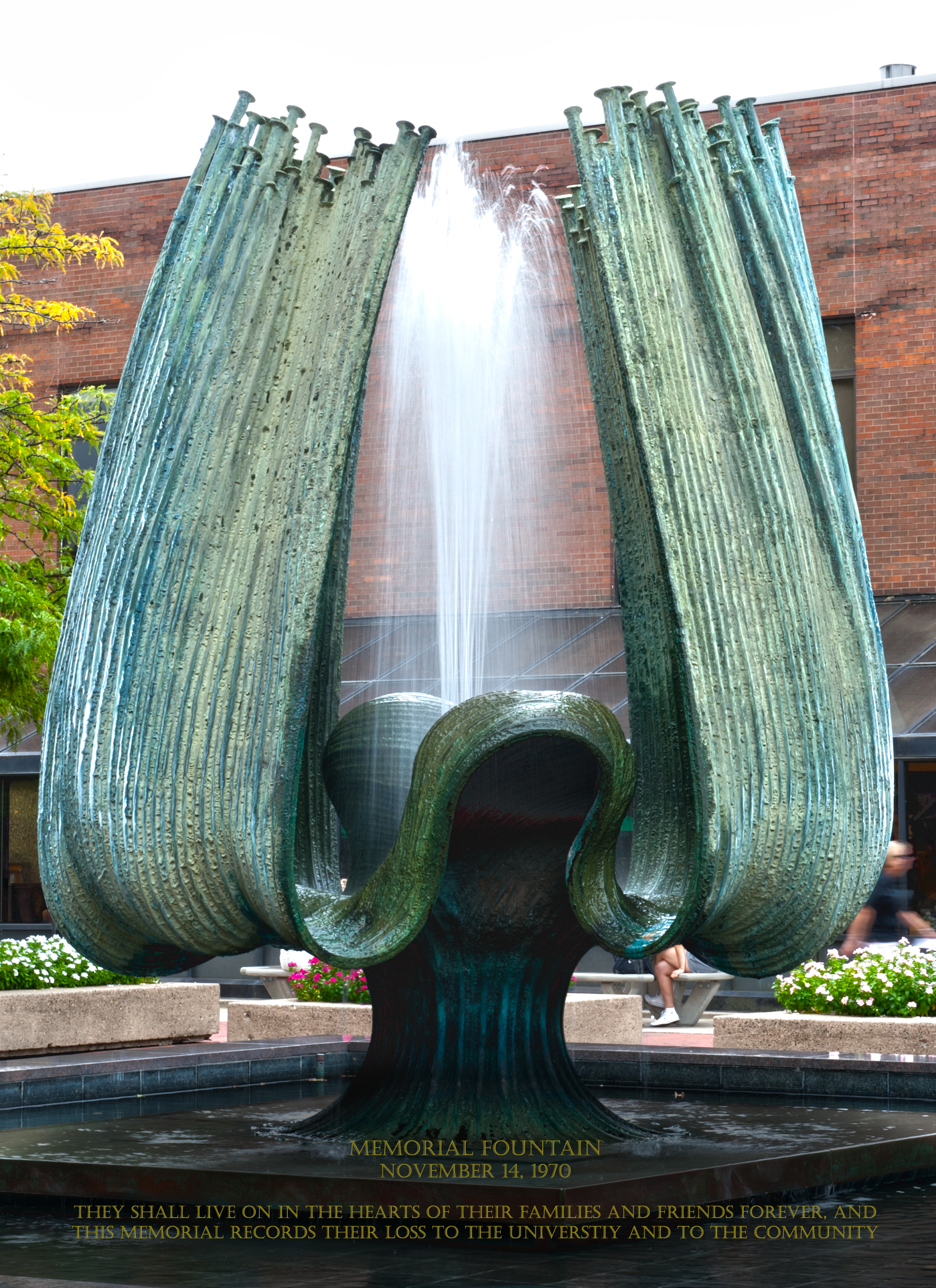 Marshall fountain with text